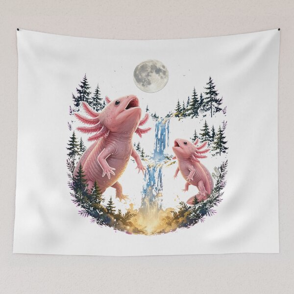 Item preview, Moonlit Axolotl Howl – Whimsical Night Axolotl Art for Animal Lovers & Cute Aquatic Creature Gifts designed and sold by Teetreasure2.