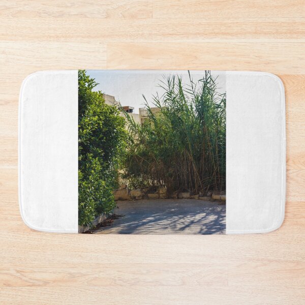 Item preview, Serene Outdoor Scene with Green Foliage and Shadows on Concrete Pathway designed and sold by Nmallia.