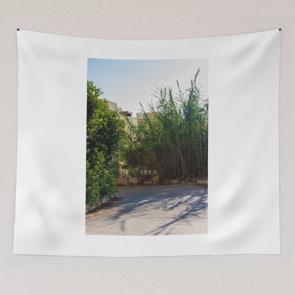 Item preview, Serene Outdoor Scene with Green Foliage and Shadows on Concrete Pathway designed and sold by Nmallia.