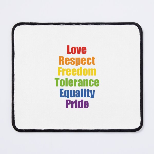 Item preview, Pride values in rainbow colors designed and sold by Inspirationmotivation.