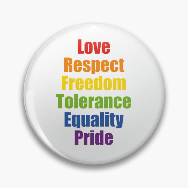 Item preview, Pride values in rainbow colors   designed and sold by Inspirationmotivation.