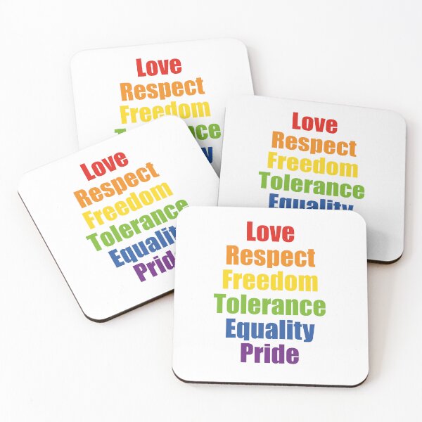 Item preview, Pride values in rainbow colors   designed and sold by Inspirationmotivation.