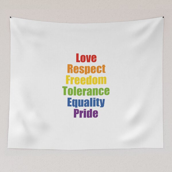 Item preview, Pride values in rainbow colors   designed and sold by Inspirationmotivation.