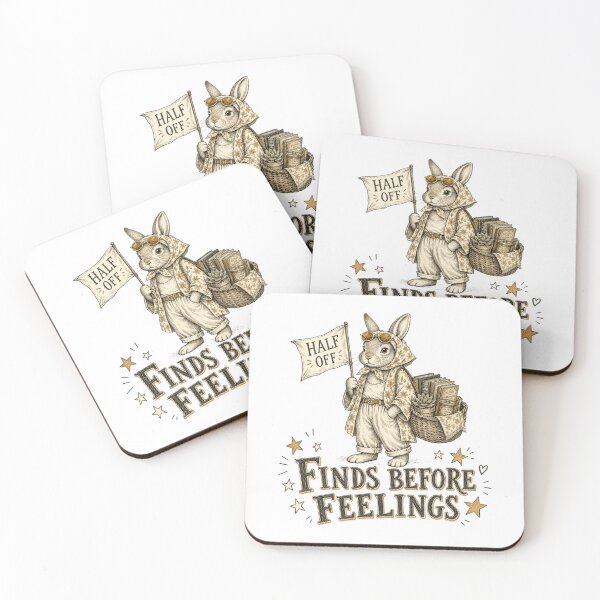 Item preview, Coffee First Ask Later Vintage Bunny Printed T-Shirt / Mug and more designed and sold by happybluedesign.
