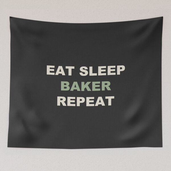 Item preview, Eat Sleep Baker Repeat - Baker designed and sold by RetroThreadWorks.