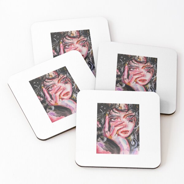 Item preview, girl with spider watercolor artwork designed and sold by just a pink girl.