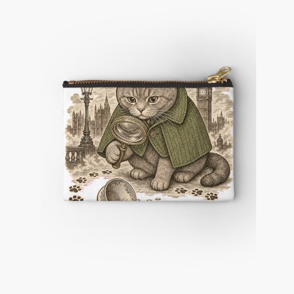 Item preview, Elementary My Dear Catson - Vintage Detective Cat Lithograph Tee designed and sold by KIDEnia.