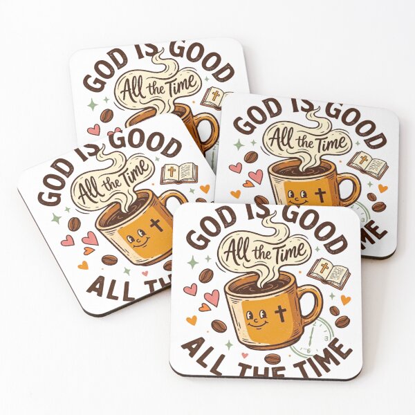 Item preview, God Is Good All The Time | Retro Coffee & Bible Christian Design designed and sold by BumbleBloom7.
