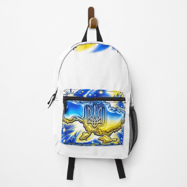 Item preview, Y2K Chrome Ukrainian Map Trident Emblem Glossy Cyber Streetwear designed and sold by KreonaTime.