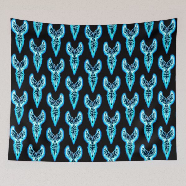 Item preview, Glowing Cyan Phoenix Tribal Firebird Aura designed and sold by URSM.