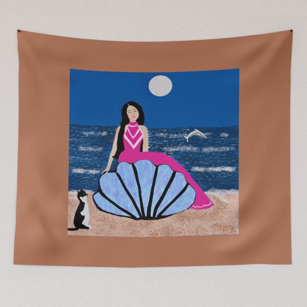 Item preview, Woman on Seashore at Night designed and sold by Elaine M Hayward .
