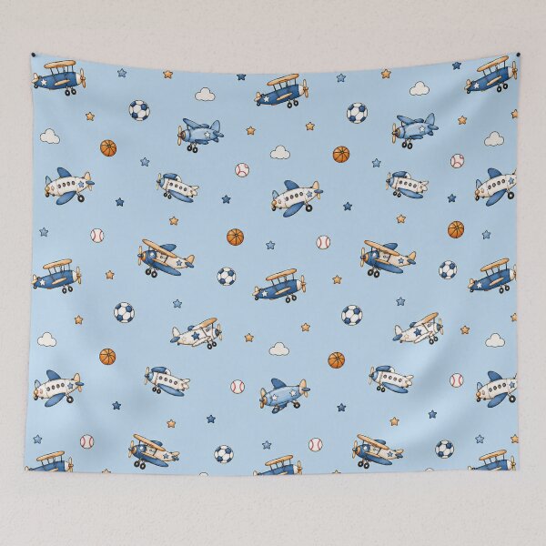 Item preview, Little Aviator – Airplanes, Sports & Stars Kids Pattern designed and sold by HO•Designs.