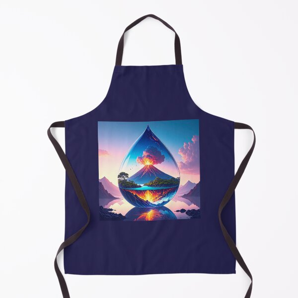 Item preview, Volcano Eruption Inside Water Waterdrop Surreal Nature Art designed and sold by OksArtStudio.