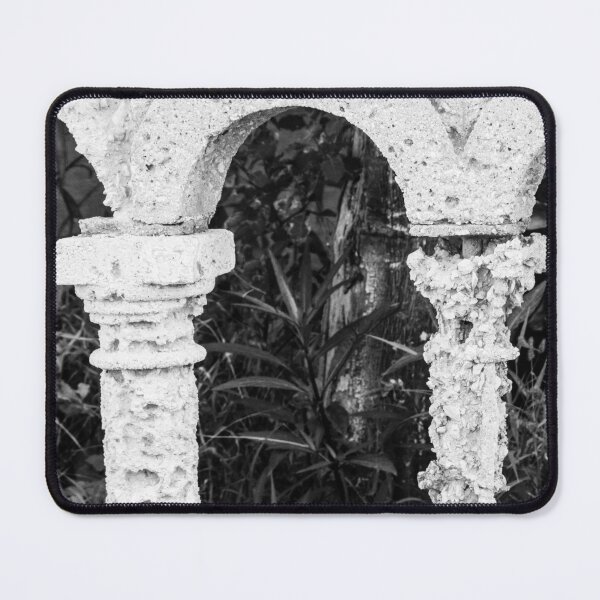 Item preview, Weathered Stone Arches with Ornamental Pillars in Monochrome designed and sold by Nmallia.