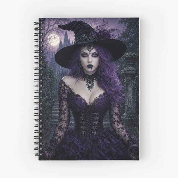 Item preview, Gothic Purple Witch Under the Moon designed and sold by WhimsyWink.