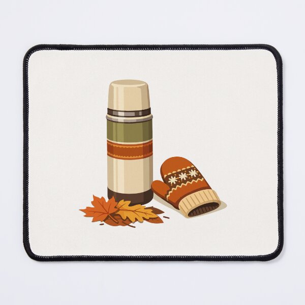 Item preview, Autumn Thermos & Mitten Cozy Gift for Autumn Fans, Students & Cozy Lifestyle Lovers designed and sold by stylishdzign.