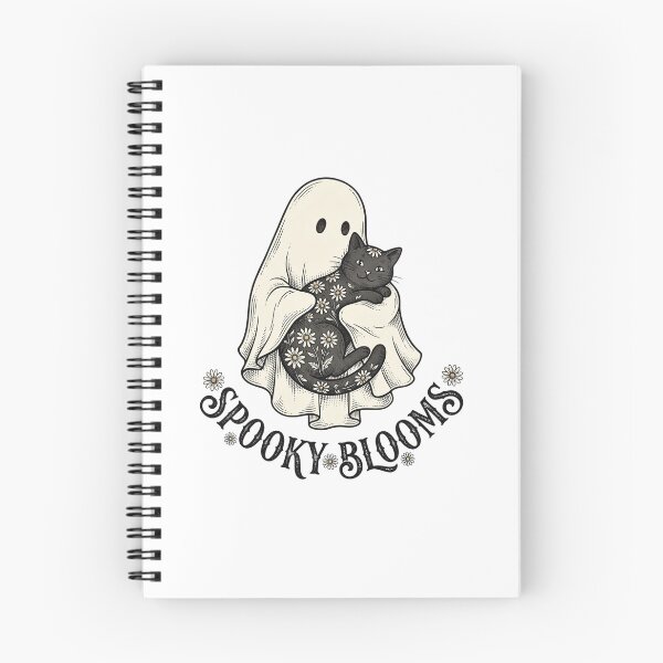 Item preview, Spooky Blooms Ghost Floral Cat designed and sold by Steele-Art.
