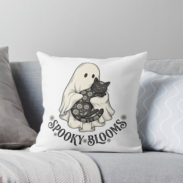 Item preview, Spooky Blooms Ghost Floral Cat designed and sold by Steele-Art.