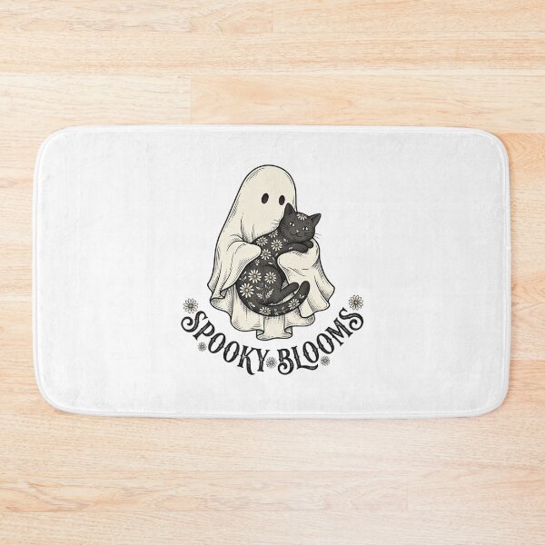 Item preview, Spooky Blooms Ghost Floral Cat designed and sold by Steele-Art.