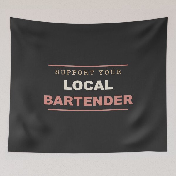 Aperçu de l'œuvre Soutenez votre barman local - Barman créée et vendue par RetroThreadWorks.