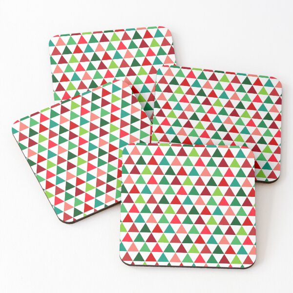 Item preview, Xmas Triangles Design, Red Green and White Triangles Pattern, Holiday Present designed and sold by bestggraphico.