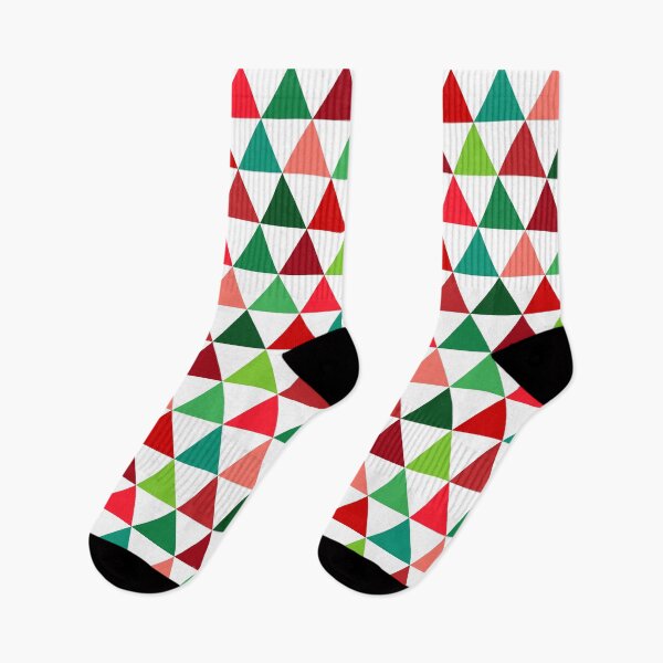 Item preview, Xmas Triangles Design, Red Green and White Triangles Pattern, Holiday Present designed and sold by bestggraphico.