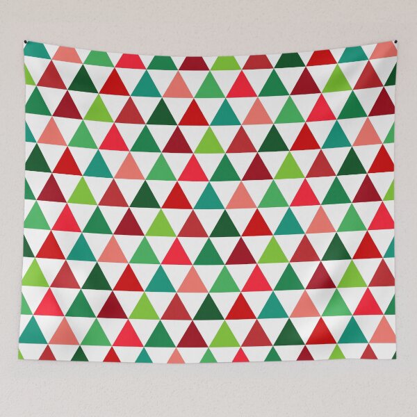 Item preview, Xmas Triangles Design, Red Green and White Triangles Pattern, Holiday Present designed and sold by bestggraphico.