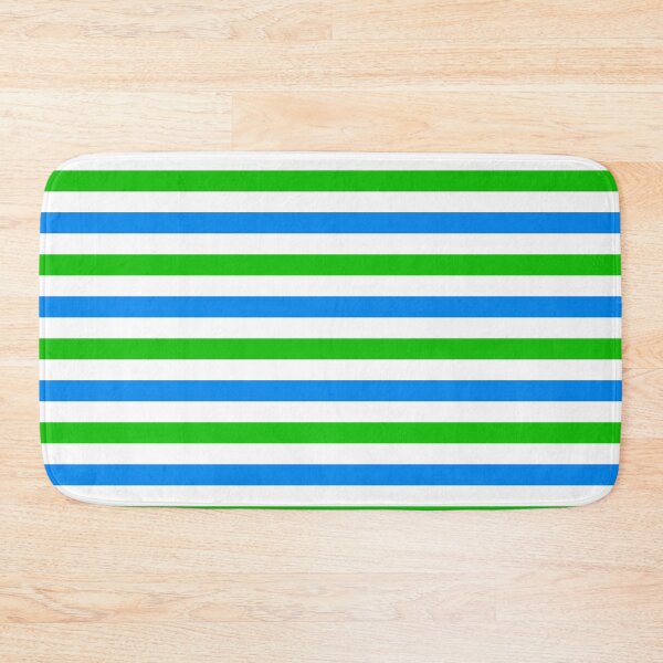 Item preview, Blue and Green Stripes Design White  designed and sold by PatternTitan.