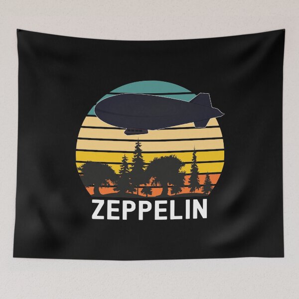 Item preview, Retro Vintage Zeppelin Dirigible Airship & Sunset designed and sold by PandaGiftsGB.