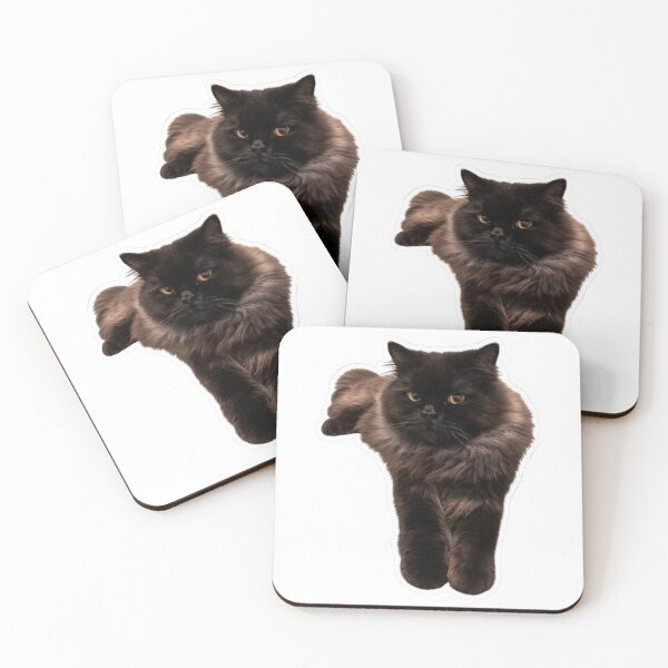 Item preview, Fluffy Longhair Black Cat - My Cat. HAKU designed and sold by PetalsPaws.