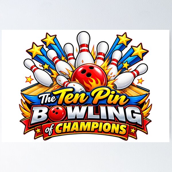Item preview, The Ten Pin Bowling of Champions designed and sold by AllRoundTees.