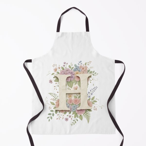 Item preview, Cream Letter H Floral Monogram designed and sold by ITCHAWAWAA.