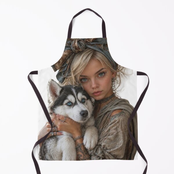 Item preview, Woman and Husky – Beautiful Bond of Love designed and sold by GRFORA.