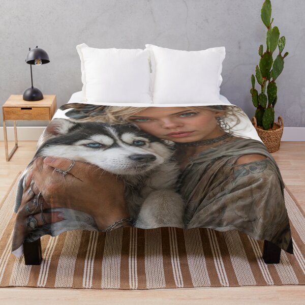 Item preview, Woman and Husky – Beautiful Bond of Love designed and sold by GRFORA.