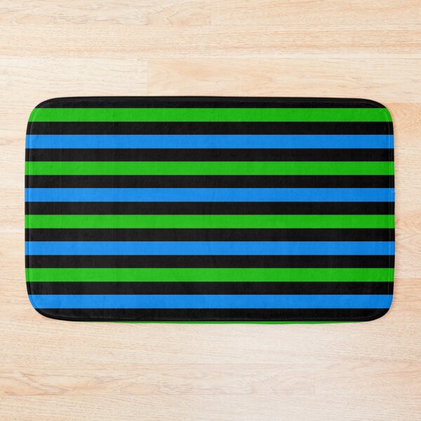 Item preview, Blue and Green Stripes Design Black  designed and sold by PatternTitan.
