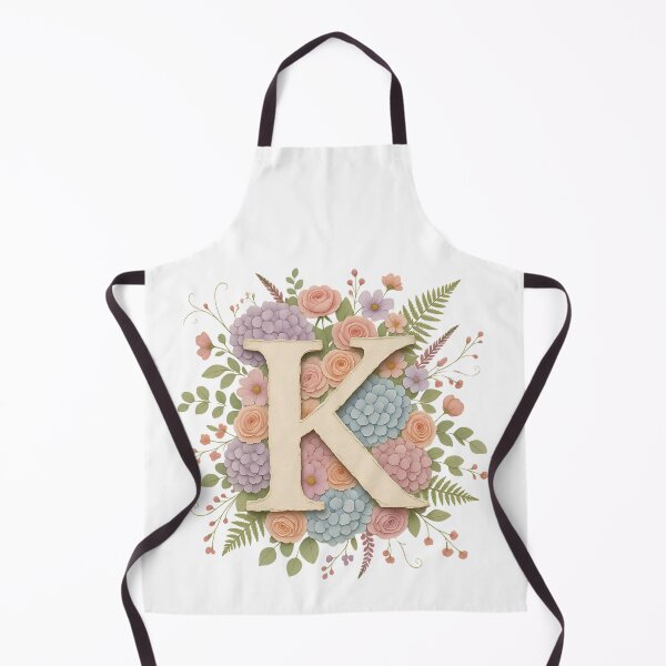 Item preview, Letter K Floral Botanical Initial Monogram designed and sold by ITCHAWAWAA.