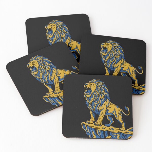 Item preview, Ukrainian Roaring Lion Galician Pride Blue Yellow Power designed and sold by KreonaTime.