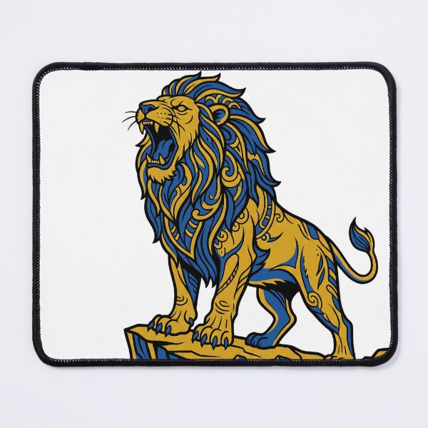 Item preview, Ukrainian Roaring Lion Galician Pride Blue Yellow Power designed and sold by KreonaTime.