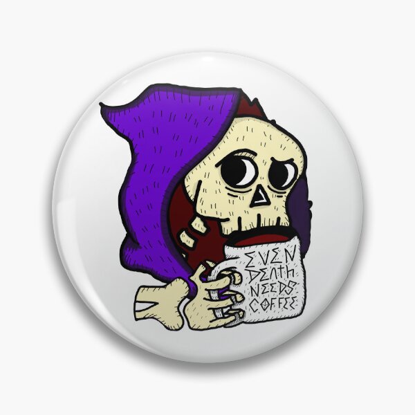 Item preview, Even Death Needs Coffee Grim Reaper | Funny Skeleton Coffee Art designed and sold by kuwagatamushi.