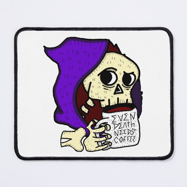 Item preview, Even Death Needs Coffee Grim Reaper | Funny Skeleton Coffee Art designed and sold by kuwagatamushi.