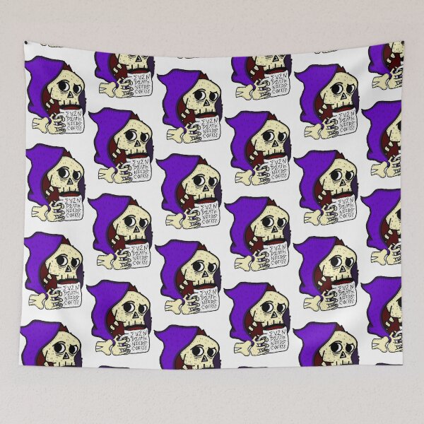 Item preview, Even Death Needs Coffee Grim Reaper | Funny Skeleton Coffee Art designed and sold by kuwagatamushi.