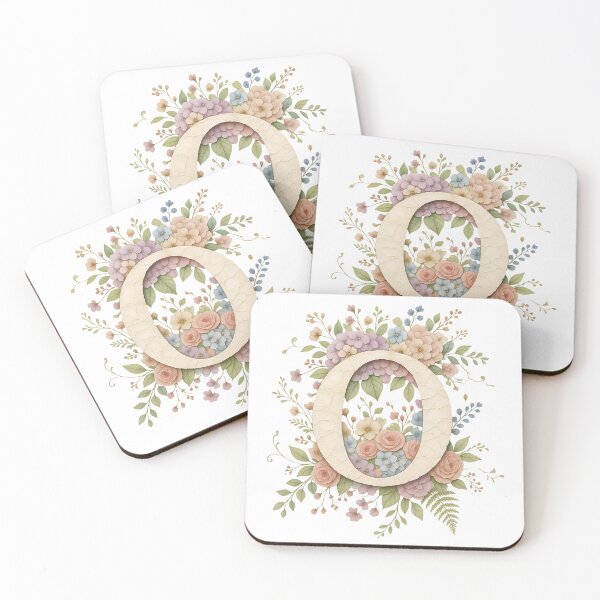 Item preview, Cream Letter O Floral Monogram designed and sold by ITCHAWAWAA.