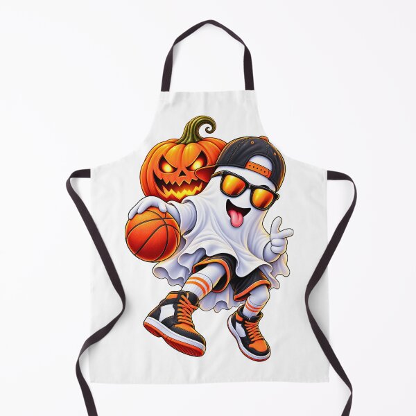 Item preview, Halloween Ghost Basketball Pumpkin Spooky Sports designed and sold by ArtSpark Studio.