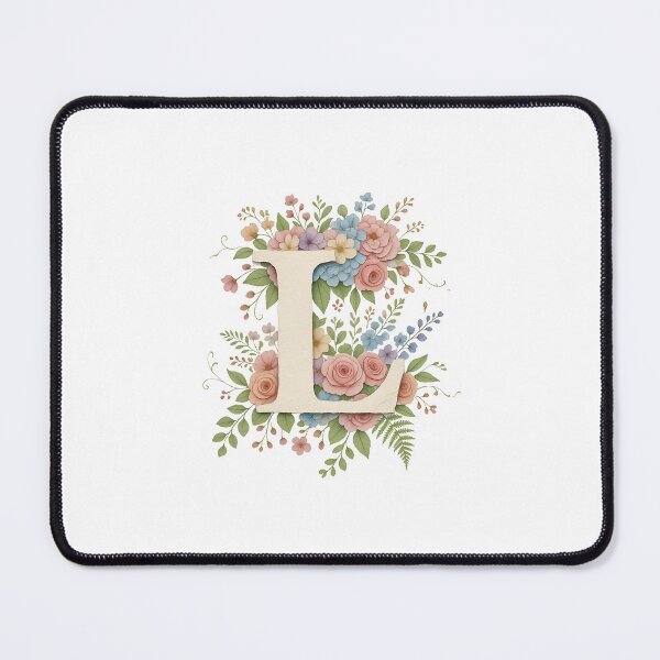 Item preview, Cream Letter L Floral Monogram designed and sold by ITCHAWAWAA.