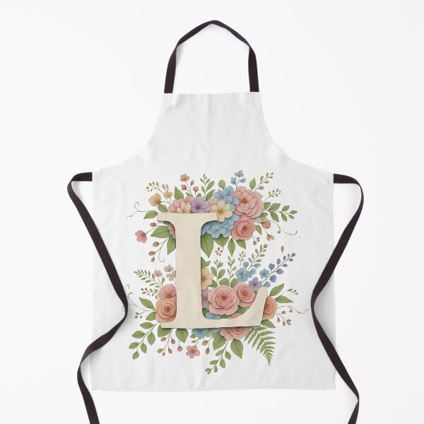 Item preview, Cream Letter L Floral Monogram designed and sold by ITCHAWAWAA.