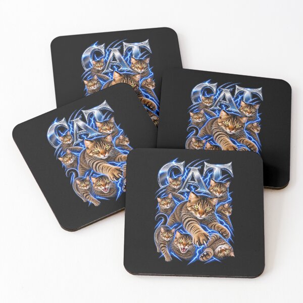 Item preview, Electric Tabby Cat – Blue Lightning Feline designed and sold by WAJIHLZ.