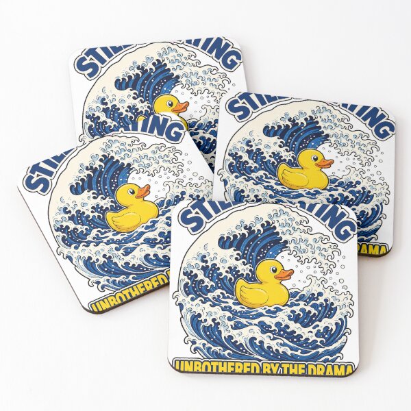 Item preview, Still Floating Rubber Duck Great Wave Parody Graphic T-Shirt designed and sold by KIDEnia.