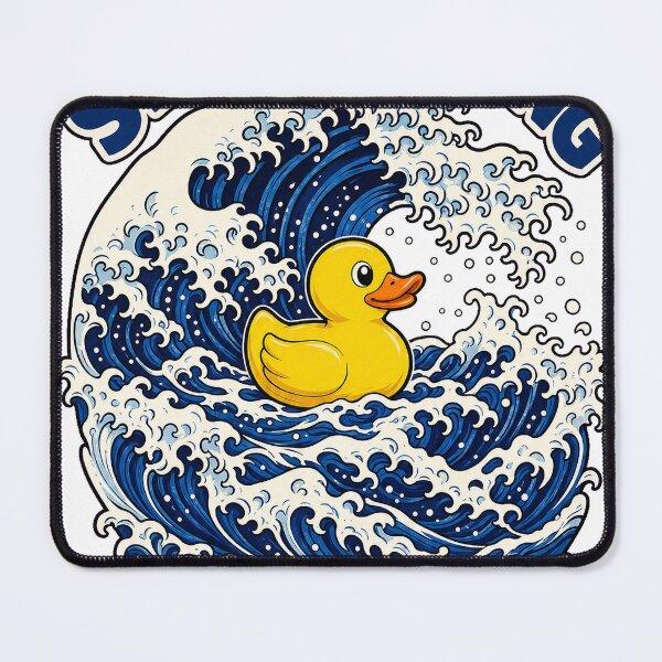 Item preview, Still Floating Rubber Duck Great Wave Parody Graphic T-Shirt designed and sold by KIDEnia.