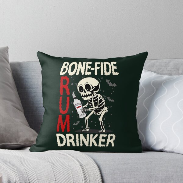 Item preview, Drunk Skeleton Bone-Fide Rum Drinker designed and sold by TheNiftySpot.