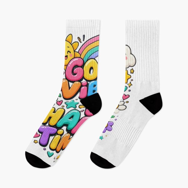 Item preview, Good Vibes & Happy Times – Cute Rainbow Positive Vibes designed and sold by VelnoraDigital.